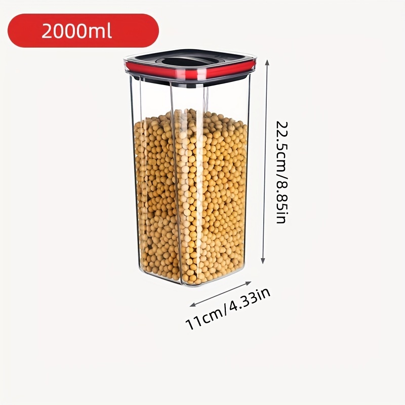 Food Storage Containers With Rotating Lids, Airtight Jars Storage