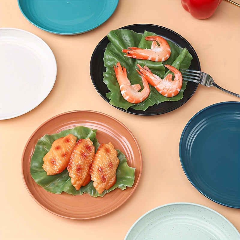 Colors Plastic Dinner Plates Reusable And Sturdy Unbreakable - Temu