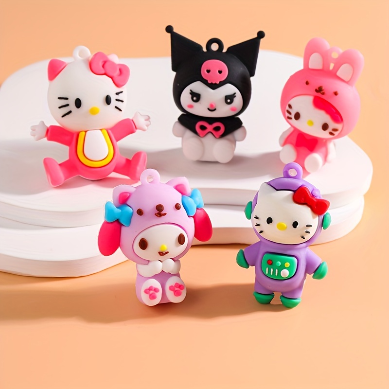3D Hello Kitty Nail Charms Cute Anime Alloy Nail Rhinestone Charms
