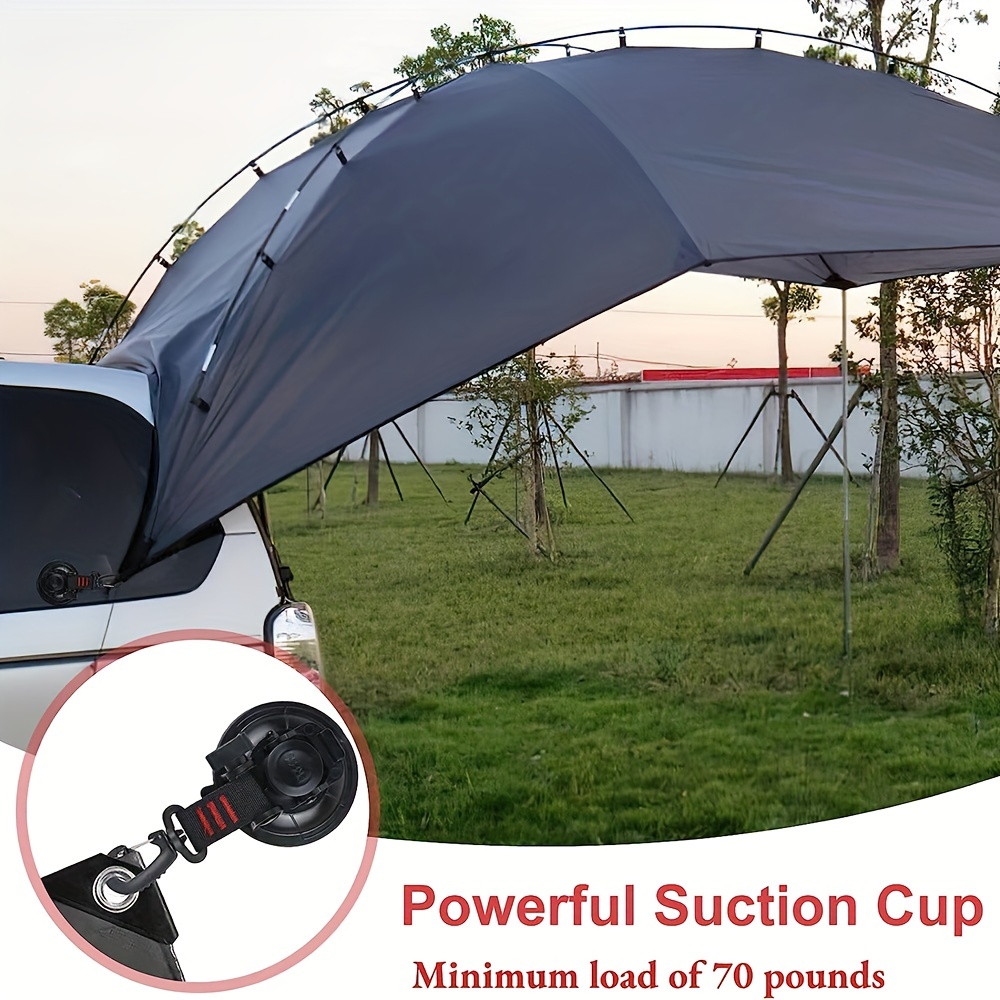 4pcs Heavy Duty Suction Cup Anchor with Hooks Tarp Clips Lock Grip