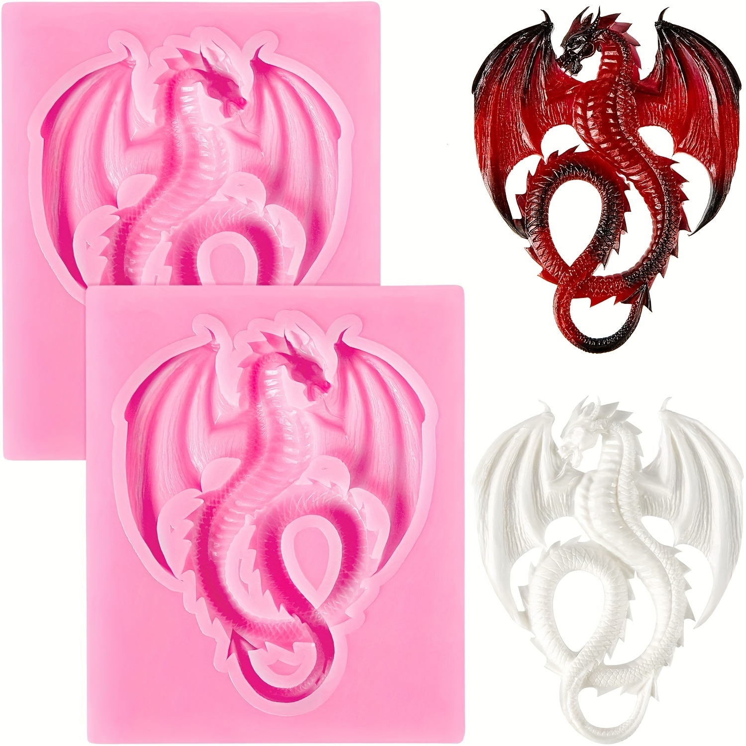 A New Chinese Dragon Silicone Mold Diy Baking Cake Decoration Relief Dragon  Floating Cloud Silicone Mold