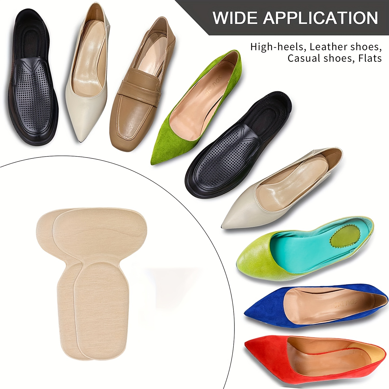 Transparent Heel Protector, Women&Apos;S Heel Insole, Fits Too Big Heel Pad