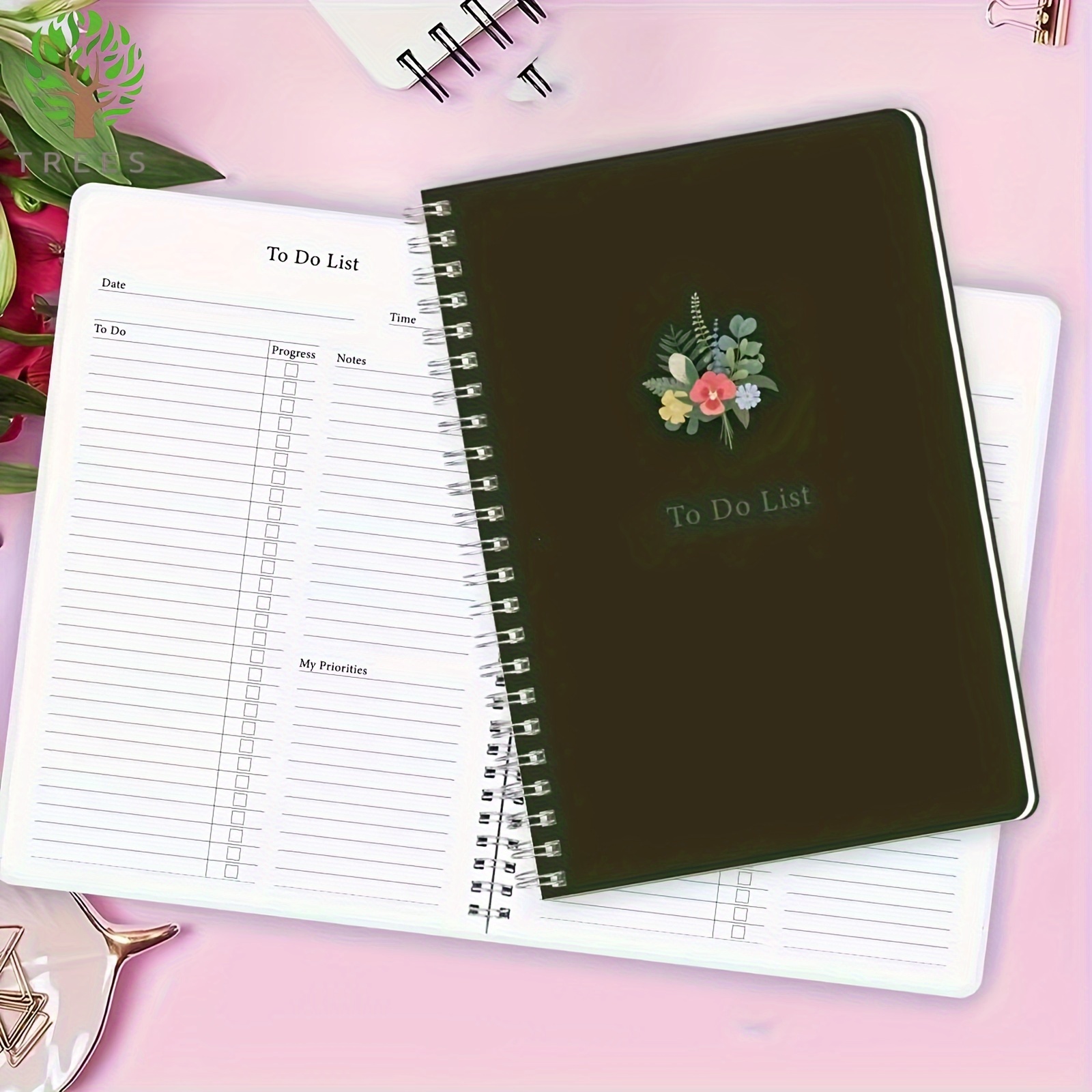 To Do List Notepad: With Multiple Functional Sections - 6.5 x 9.8 60  Sheets - Spiral Daily Planner Notebook - Task Checklist Organizer Agenda  Pad for
