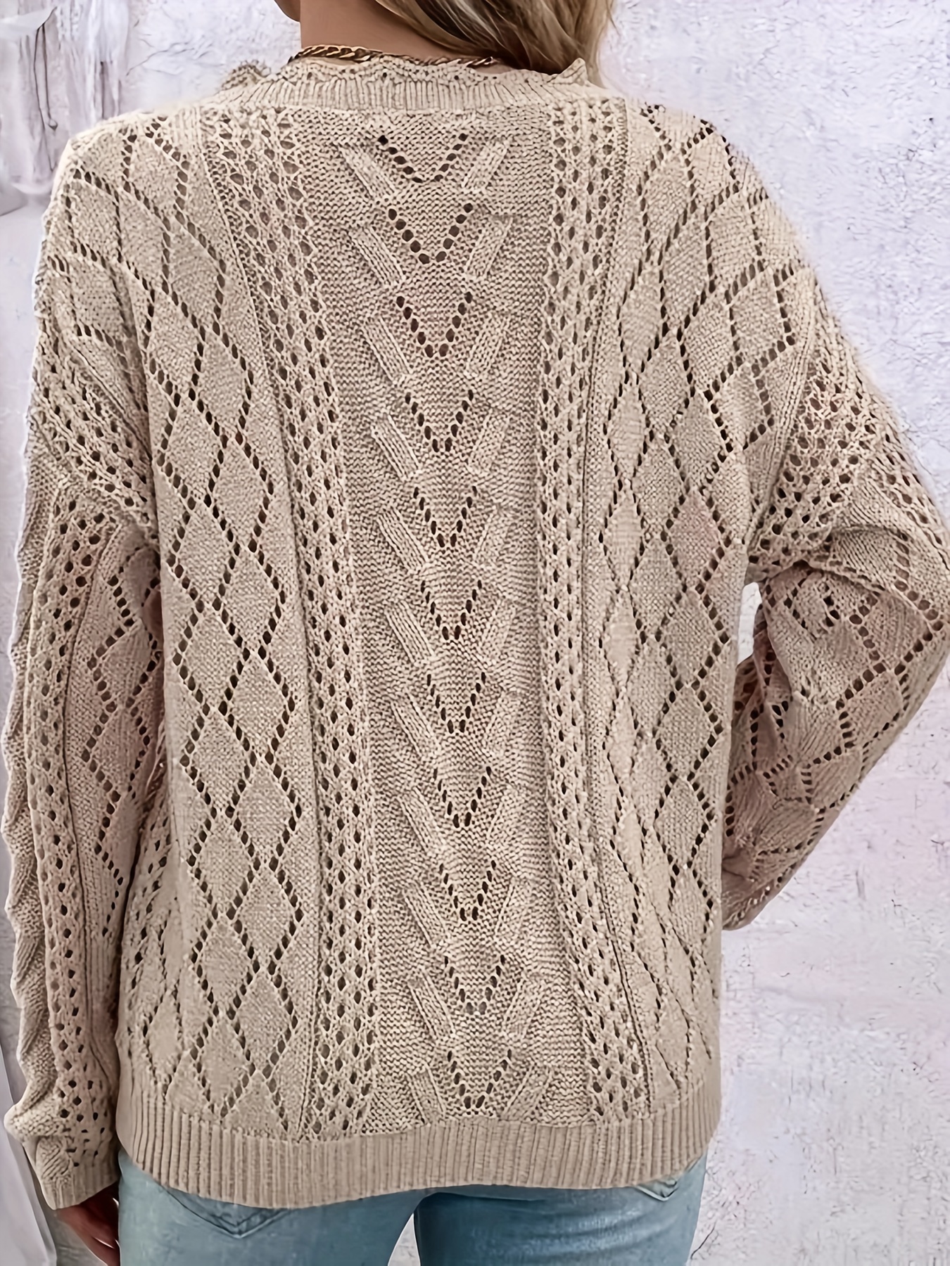 Eyelet knit outlet sweater