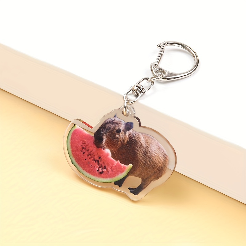 Capybara New Water Dolphin Keychain Cute Cartoon Car Key Ring Animal Key  Accessories Pendant Capybara Keychain Acrylic 1pc 
