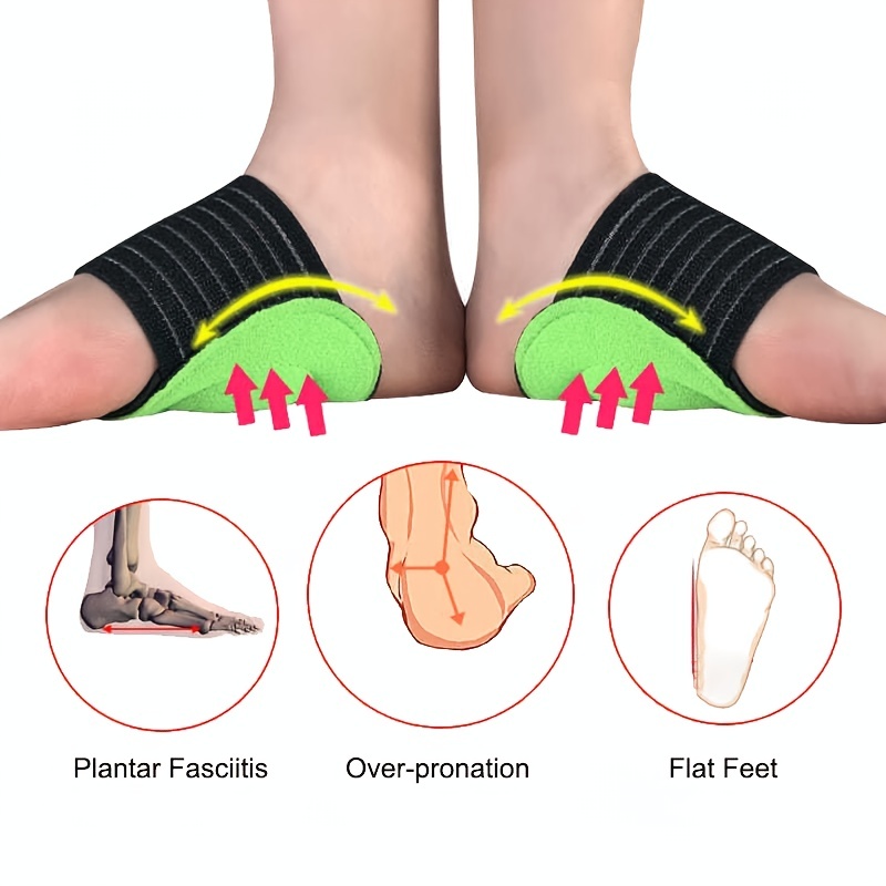 2pcs Arch Support Mens 5 10 Womens 7 12 Thick Soft Compression Cushioned Support Sleeves Foot Pain Relief Cushions Universal Size For Men And Women