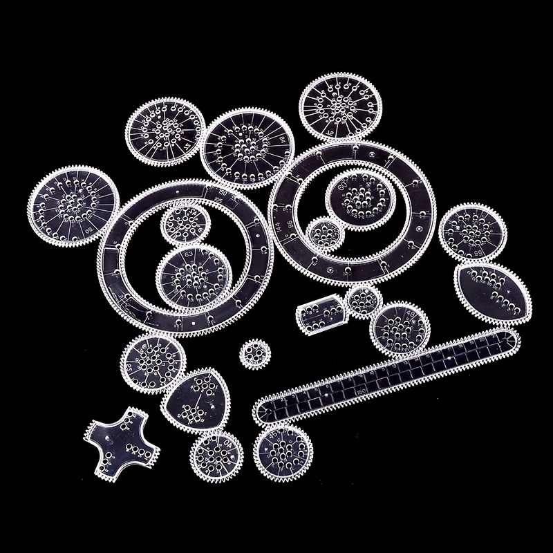 Spirografo disegno giocattoli Set di archiviazione ingranaggi ad incastro  ruote pittura disegno righello penne di carta