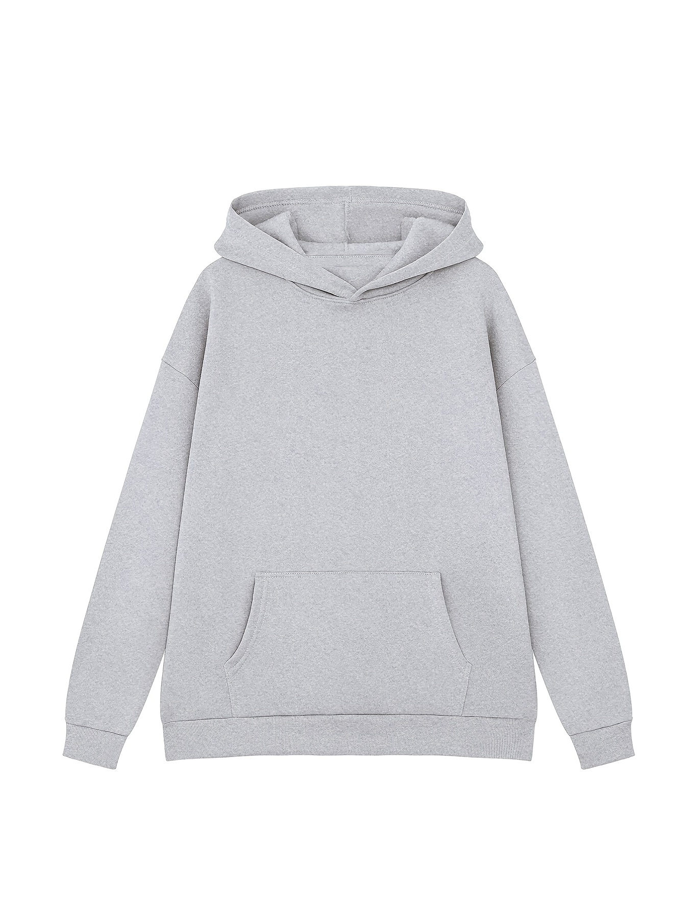 Men\'s Casual Solid Basic - Hooded Street Trendy Sweatshirt Temu