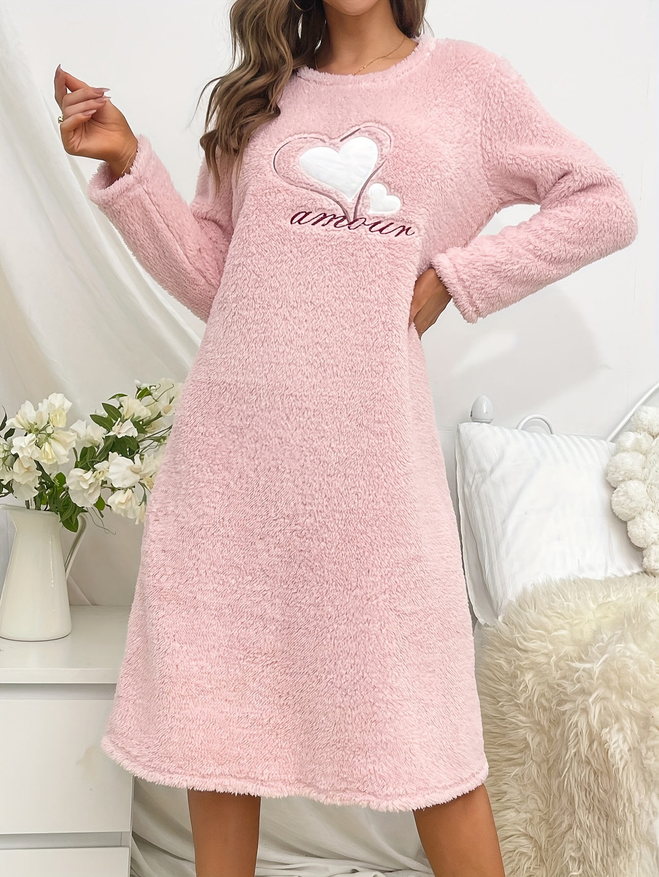 Fleece store pajama dress