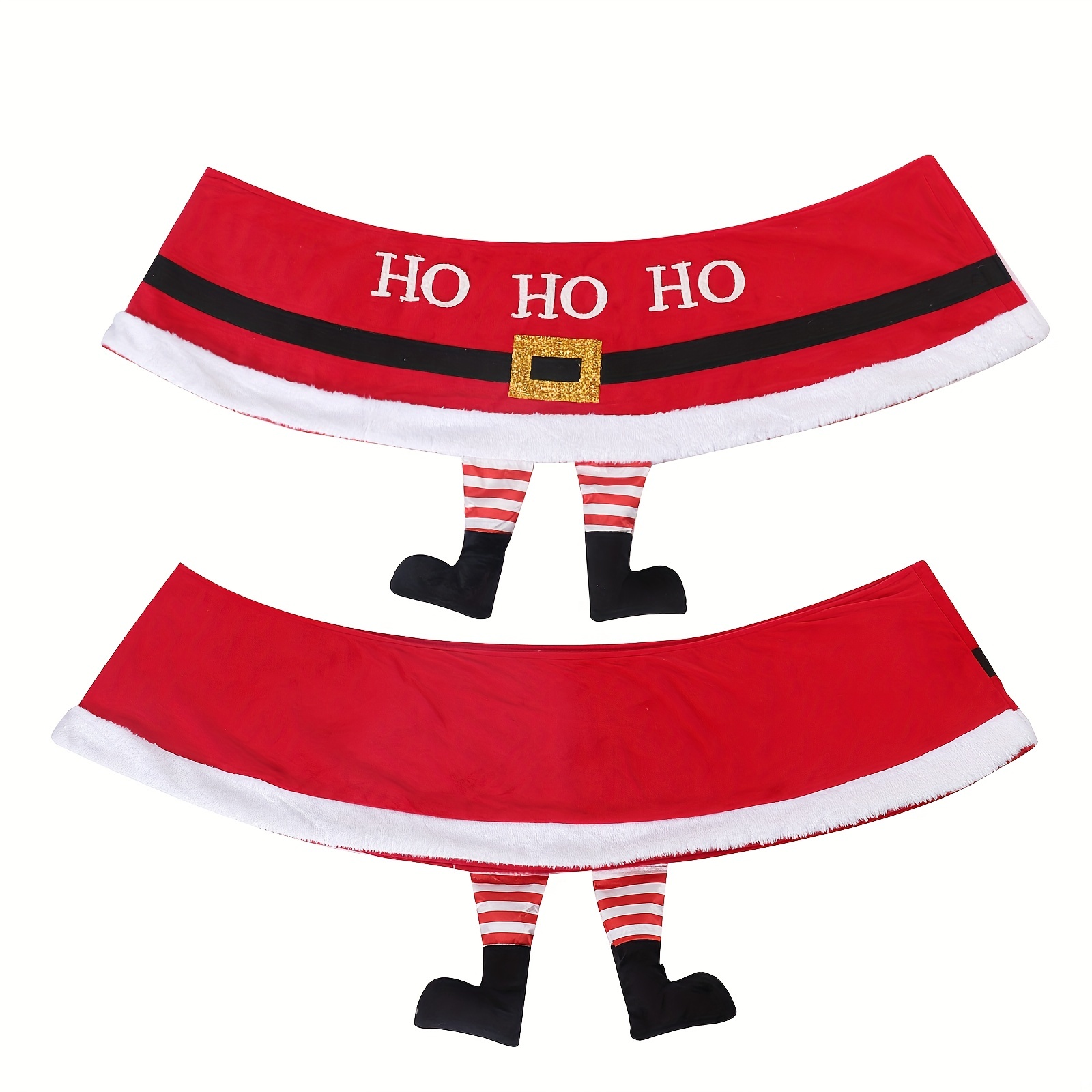 1pc santa leg christmas tree decoration festive tree collar and apron bottom decor for holiday home decor and room decor details 3