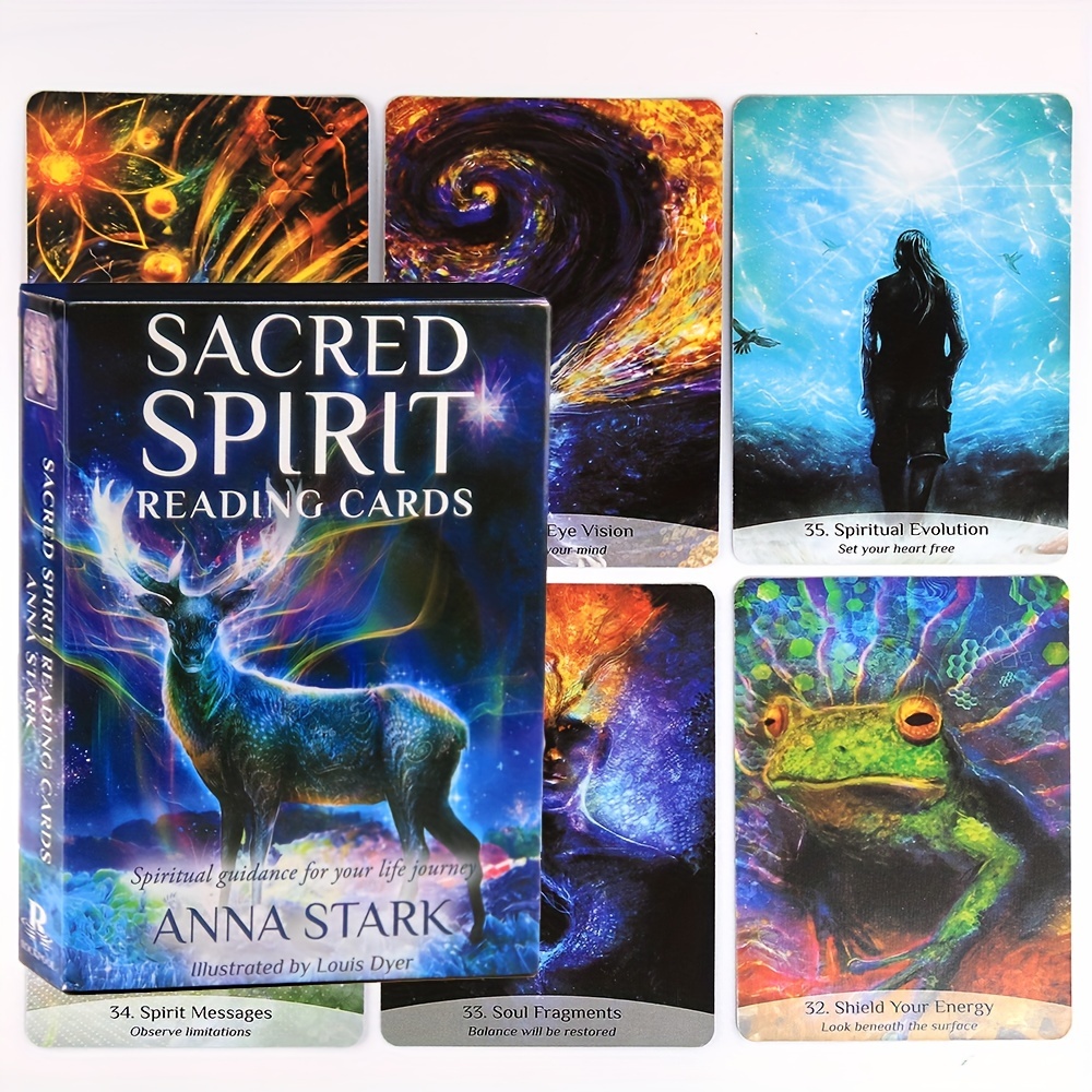 Sacred Spirit Reading Enery Cards | 36-Cards Deck With Electronic Guidebook  | Size 4.1 X 2.9