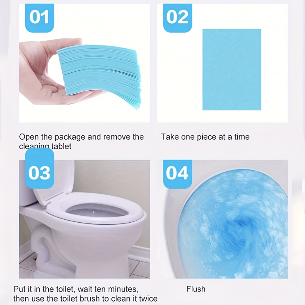 30pcs   non electric toilet bowl cleaner sheets easy and   bathroom cleaning solution no battery required toilet hygiene tools   sheets   sheets details 0