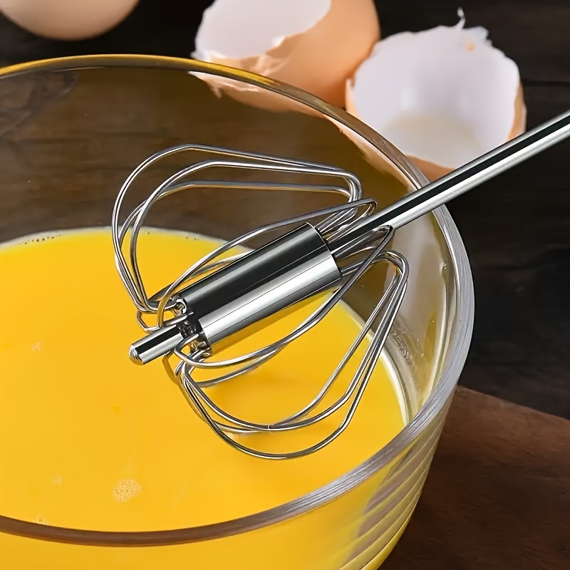 Stainless Steel Egg Whisk, Hand Push Rotary Whisk Blender, Versatile Milk  Frother, Hand Push Mixer Stirrer for Blending, Whisking, Beating & Stirring