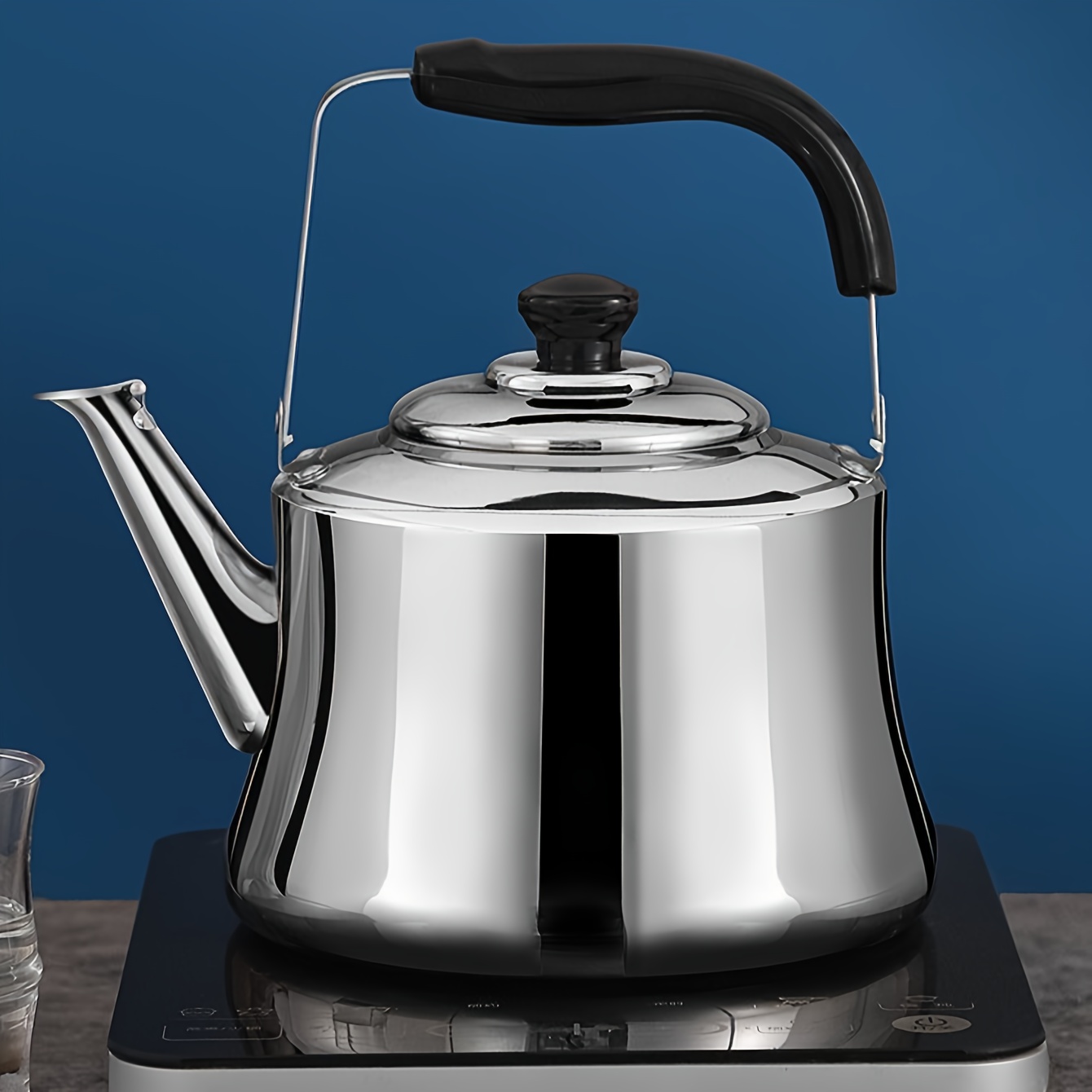 Retro Compact Stovetops Stainless Steel Tea Kettle Whistling Electric Kettle  with Thermometer - China Electric Kettle and Stainless Steel Kettle price