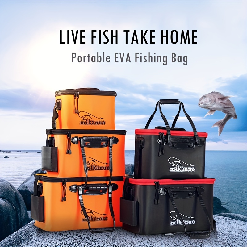 Mounchain Fishing Portable EVA Folding Bucket Water Tank Fish Storage Box  for Live Fish Fishing Tackle Boxes