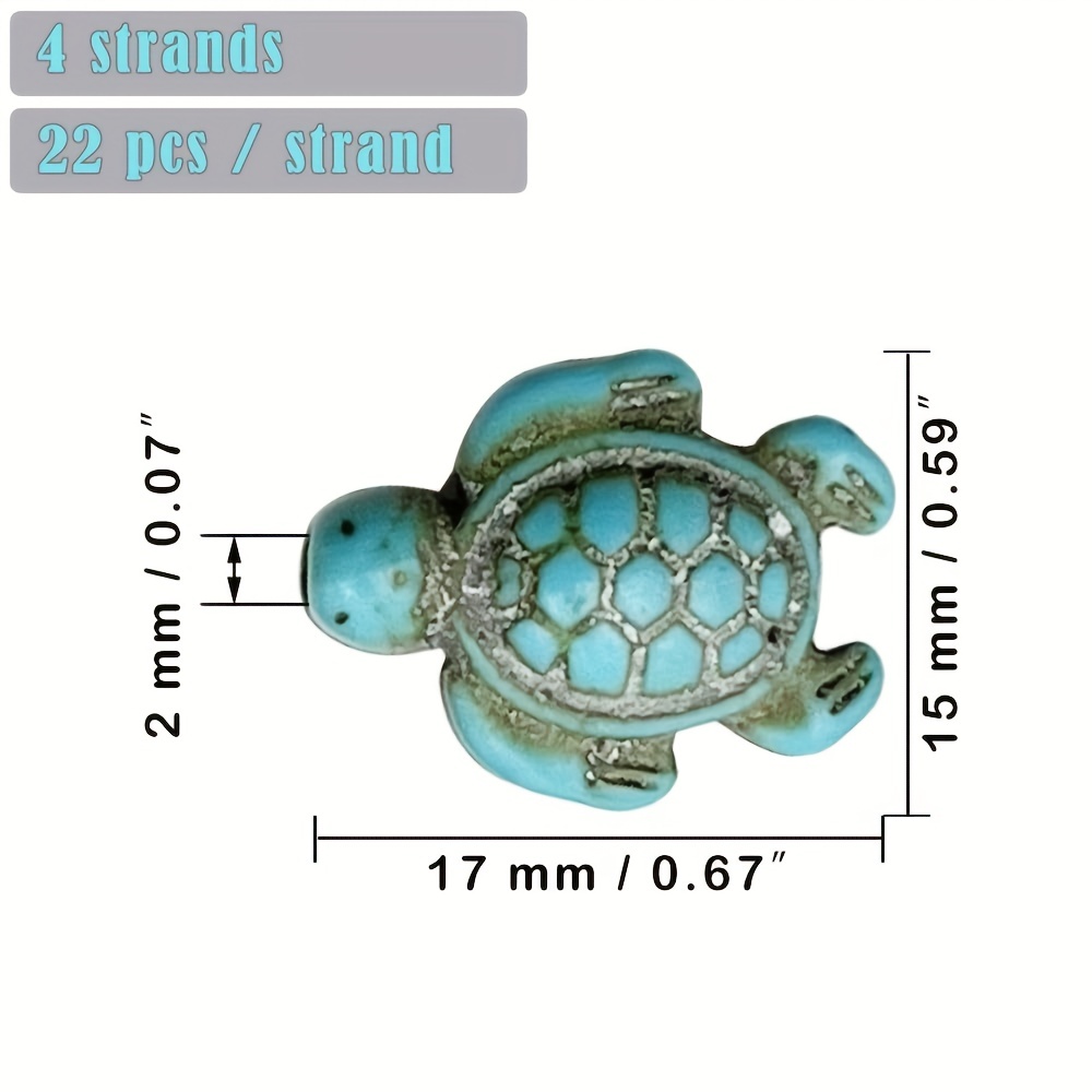 Turtle Beads: Turquoise Tortoise Charms Diy Jewelry Making - Temu