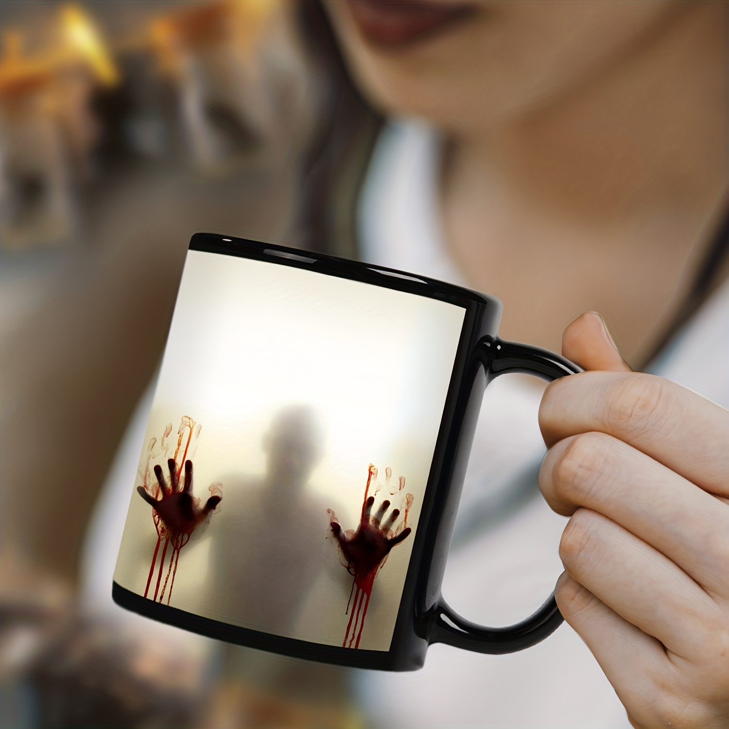 Halloween Ceramic Coffee Cup, Horror Coffee Mug Gift For Men Women