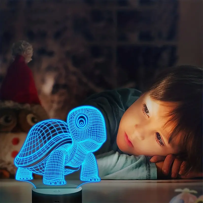 1pc Lumière De Nuit 3D Jolie Veilleuse Tortue Pour Chambre À - Temu Belgium