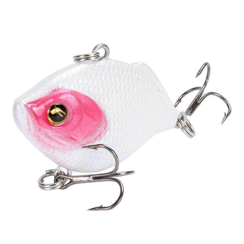 Amonida Fishing Popper Lures,plastic 3d Fish Eye Large Popper Lifelike Artificial Hard Bait Fishing Lures Fish Tackle Accessory,fishing Bait Pink