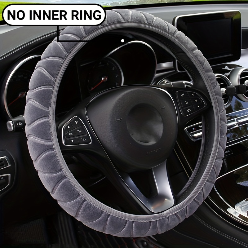 

Universal Anti-slip Fashion Automotive Interior Soft Warm Autumn Winter 38cm Short Plush Auto Car Suv Steering Wheel Cover