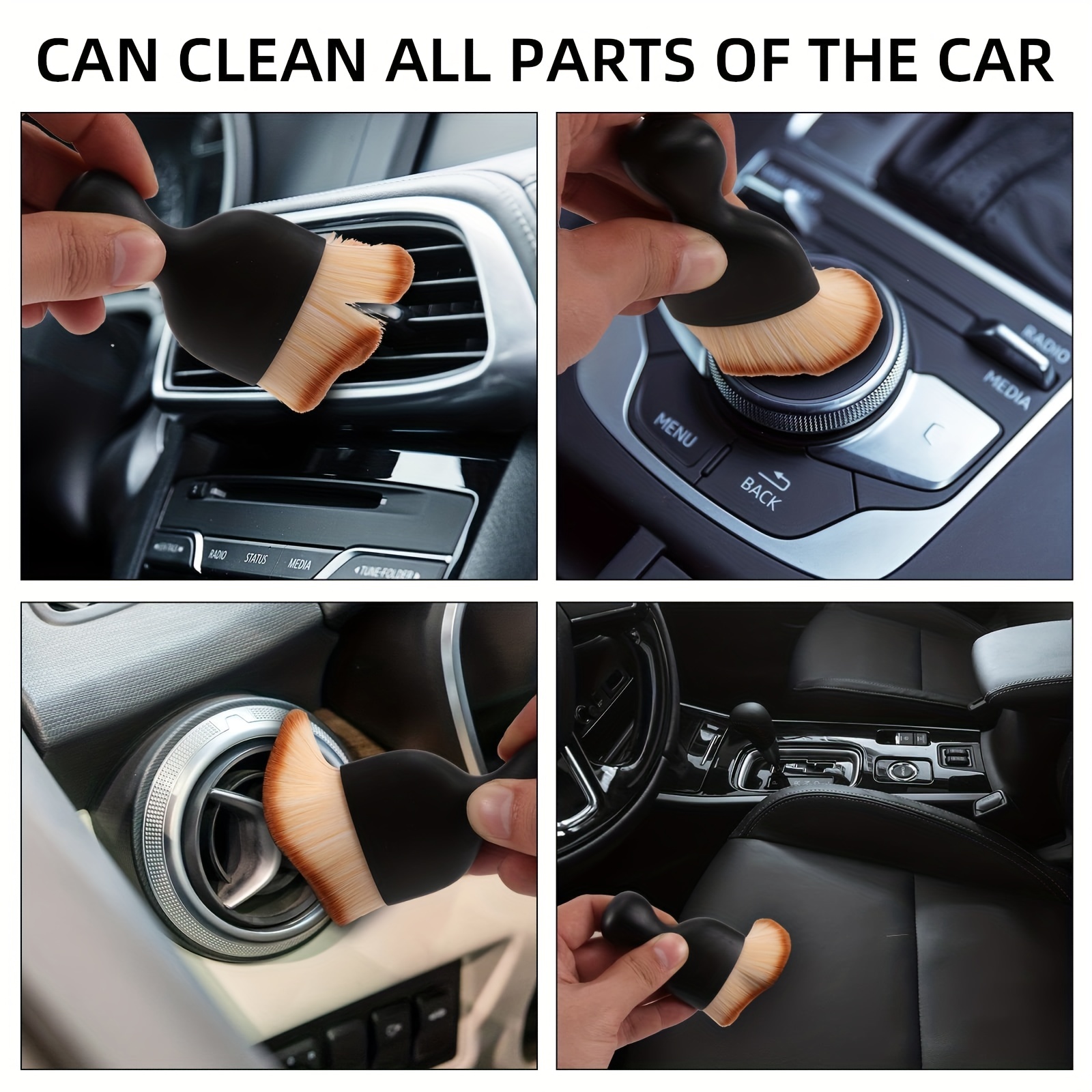 Car Detailing Brushes Storage Rack Covers Soft Bristles Auto - Temu