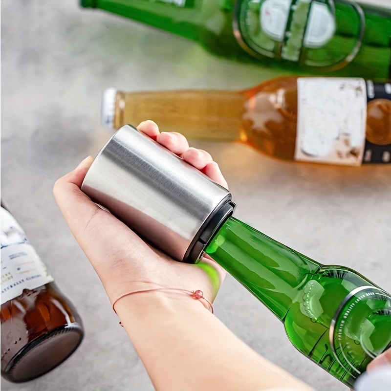 Open Beer Bottles Effortlessly With This Premium Stainless Steel Automatic  Bottle Opener - Perfect For Home Bars, Picnics, Camping & Hiking! - Temu