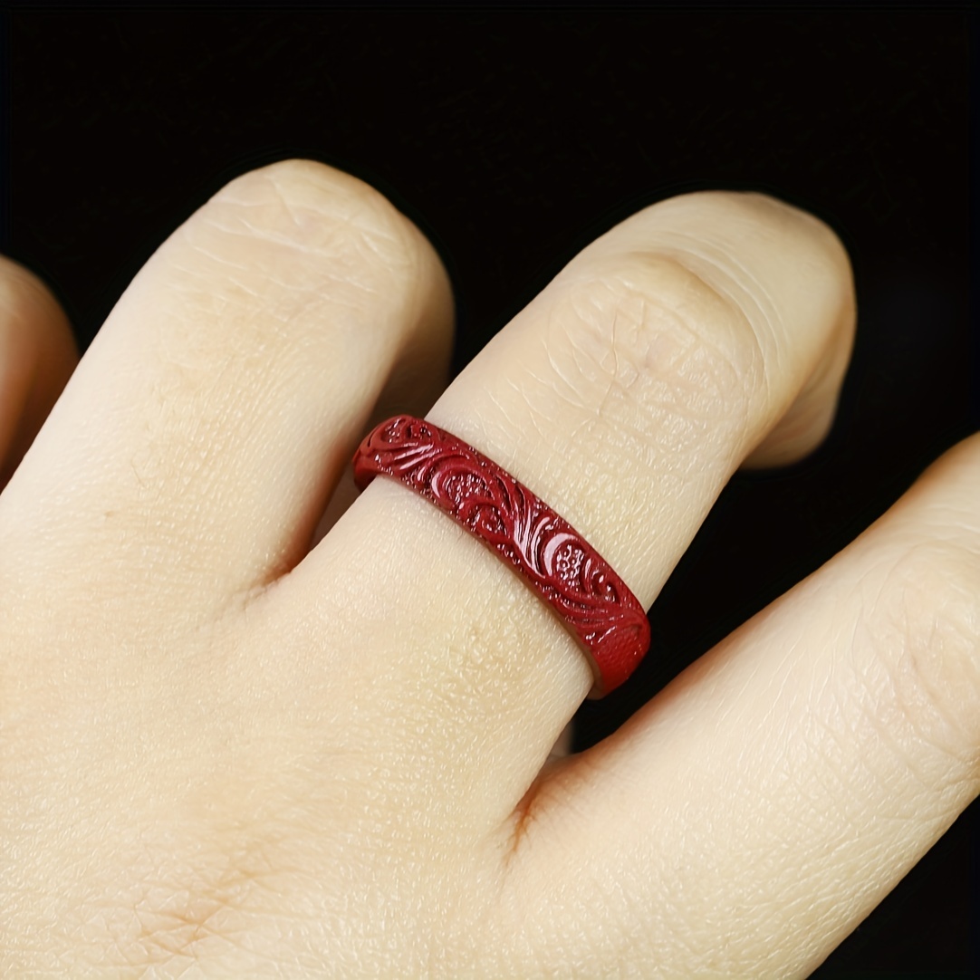 Men's Natural Jute Engraved Ring Unisex