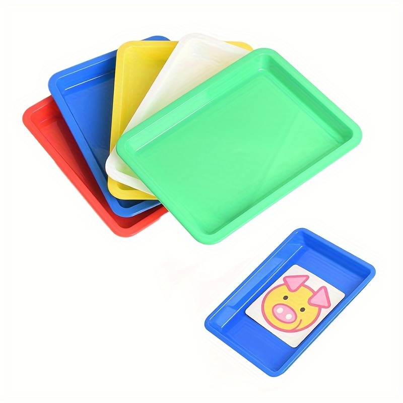 5pcs Plastic Tray Art and Craft Tray Activity Tray Serving Tray for DIY  Projects 