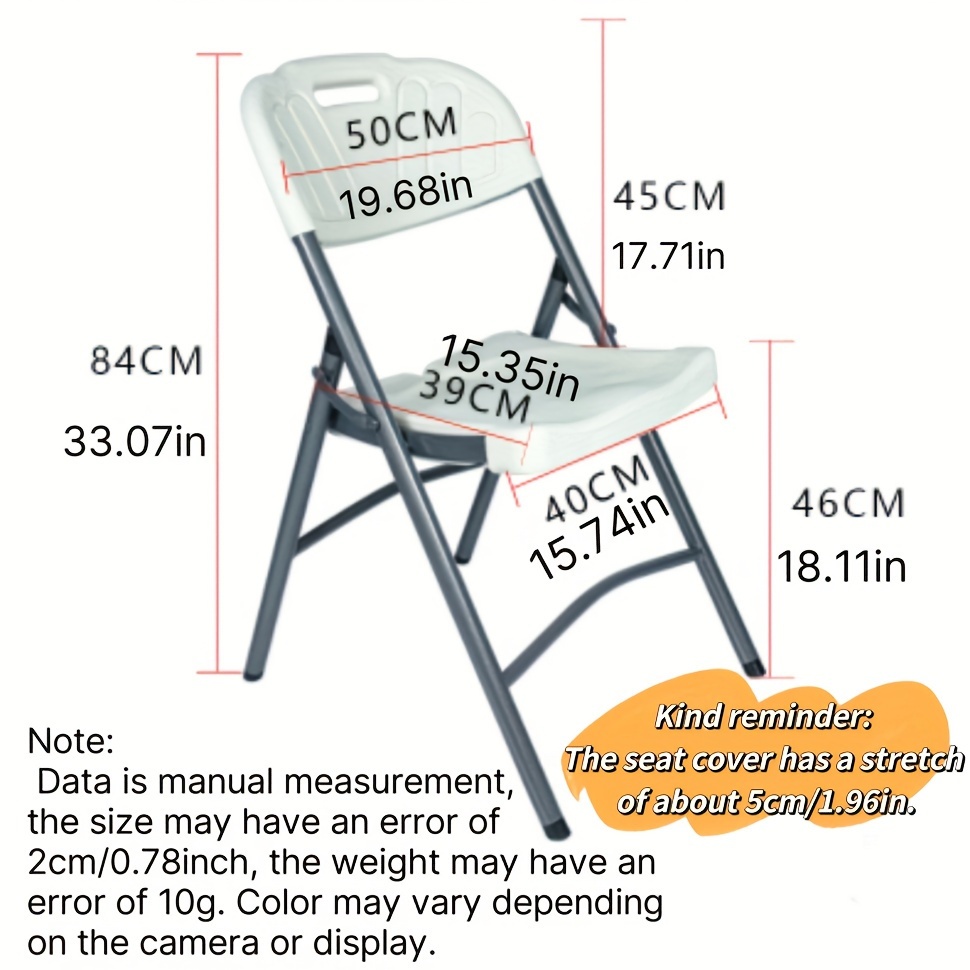 White Black Thickened High Elastic Stretch Folding Chair - Temu