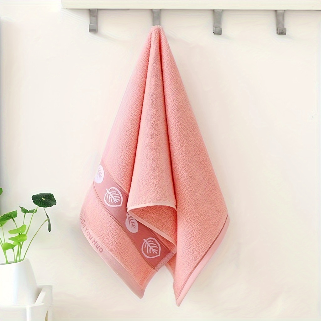 Leaf Pattern Towel Set Soft Hand Towel Bath Towel Household - Temu