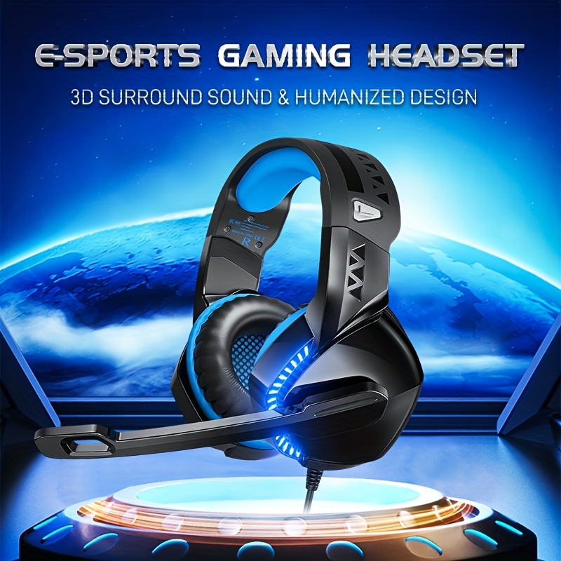 1pc Gaming Headset Stereo Computer Head mounted Juego - Temu Chile