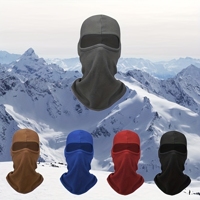 Cagoule polaire chaude pour l'hiver, masque intégral unisexe,  couvre-visage, couvre-visage, chauffe-cou, cyclisme