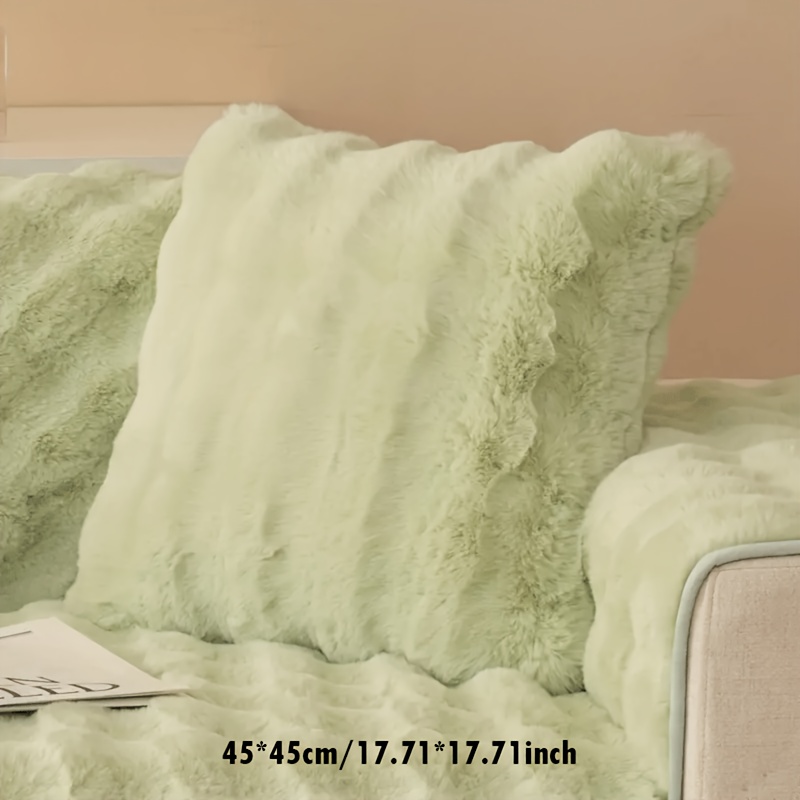 Lime Green Plush Couch Cover Sofa Slipcover