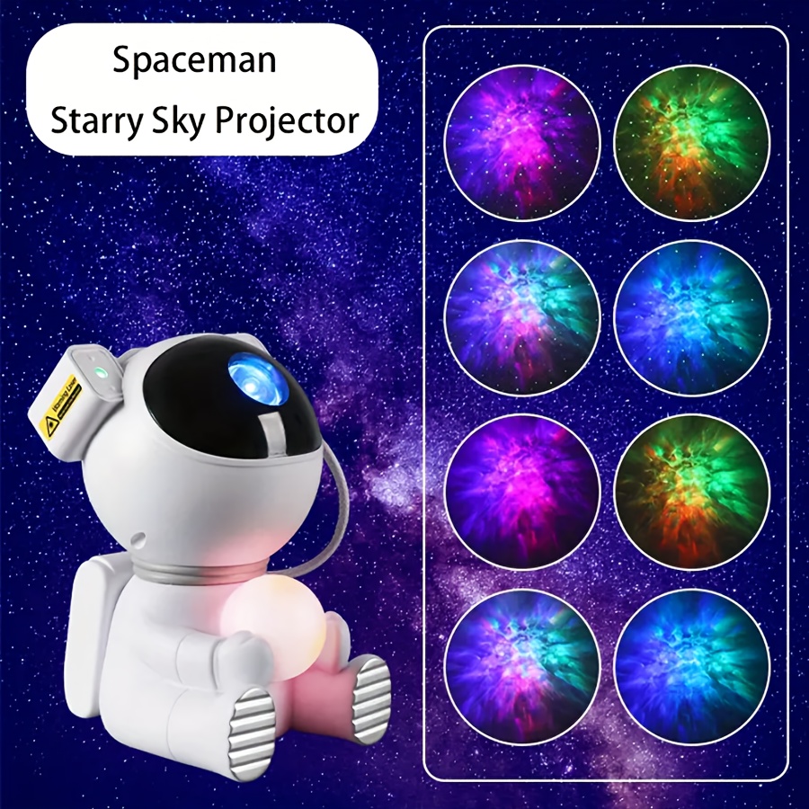 BURNNOVE Astronaute Projecteur D'étoile Galaxie avec 8 Modes Nébuleuse 2  Étoile Télécommande Rotation à 360° Vitesse de Luminosité Réglable pour  Chambre Plafond Enfants Adultes : : Luminaires et Éclairage