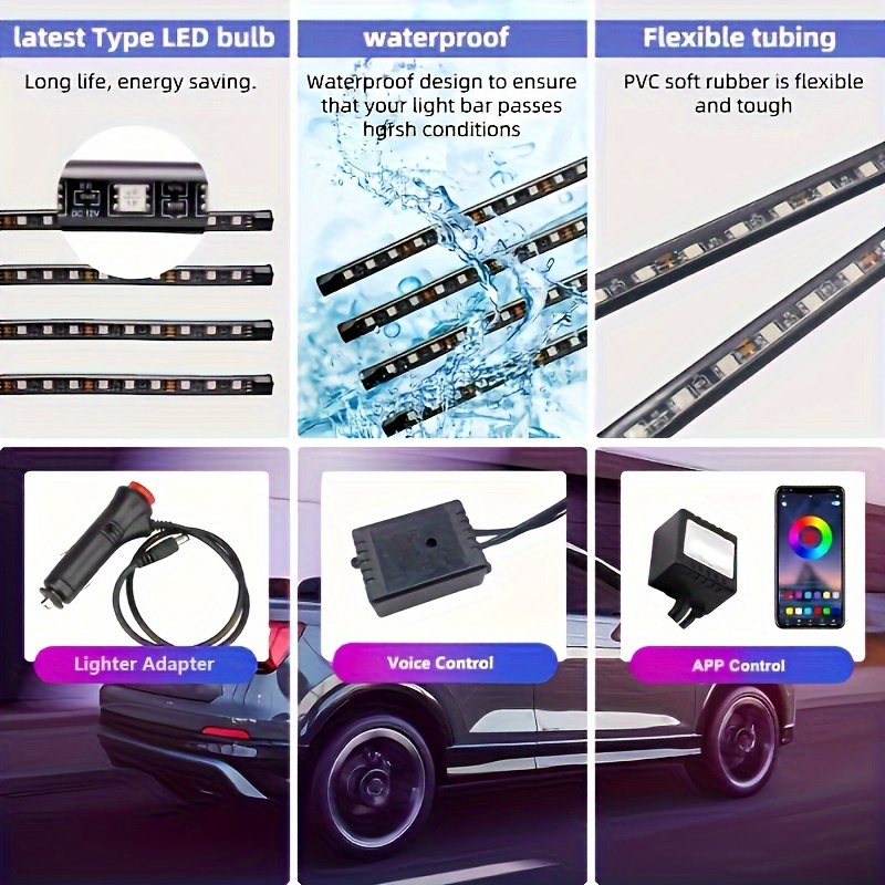 4 Stück Für 2500 Auto-LED-Nabenlichtrad, SUV-Styling-Licht, Bunt,  Abgestimmtes Signal, APP-Steuerung, 12 V - Temu Austria