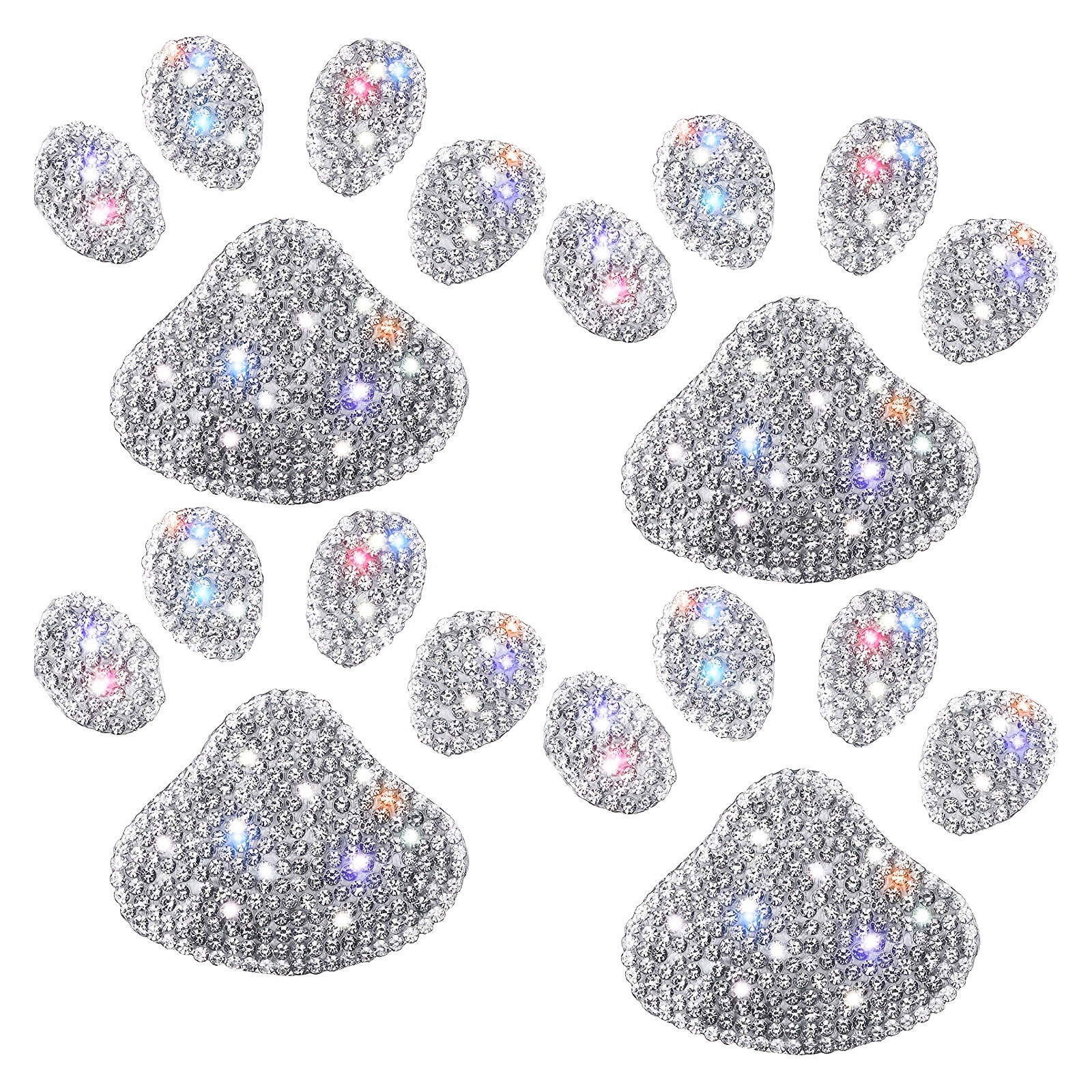 Paw Print Stickers Crystal Car Decoration Stickers Bling Rhinestone Paw  Decals for Car Bumper Window Laptops Decoration - AliExpress