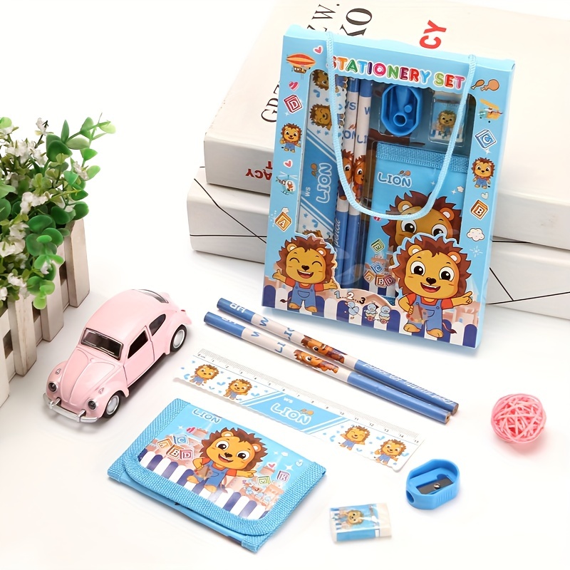 Preschool Supplies Cartoon Stationery Sets Gift Boxes - Temu