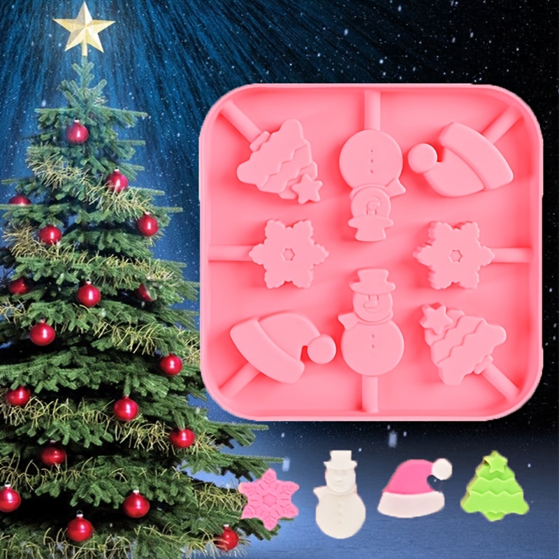 1pc Christmas Chocolate Mold, Christmas Tree Silicone Candy Mold