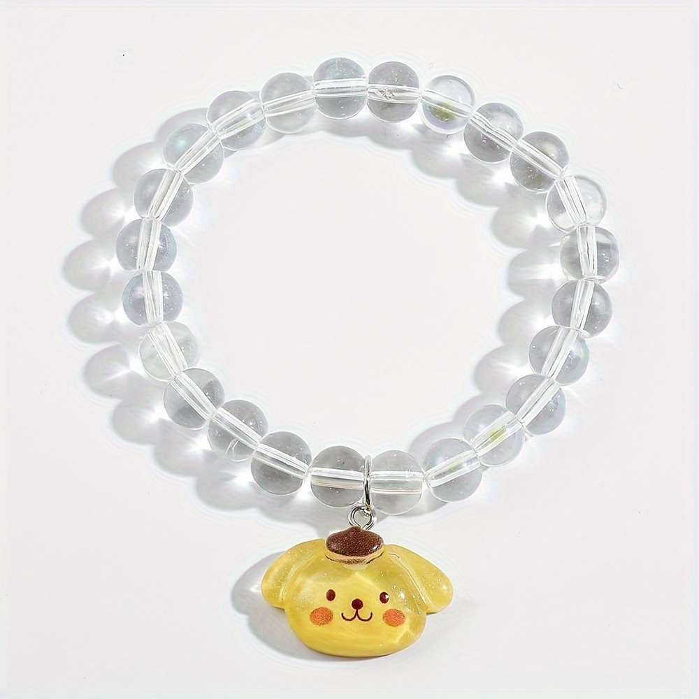 1 Piece/5 Pieces Hello Kitty Melody Cinnamoroll Pom Pom Purin Pochacco DIY Cartoon Anime Alloy Pendant for Making Bracelets, Beaded Bracelets