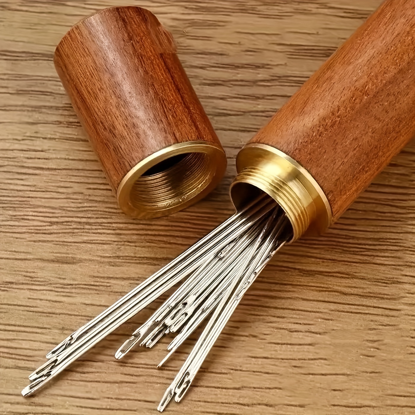 Tika Stainless Steel self-threading 24pcs Needles Opening Sewing Darning Needles US