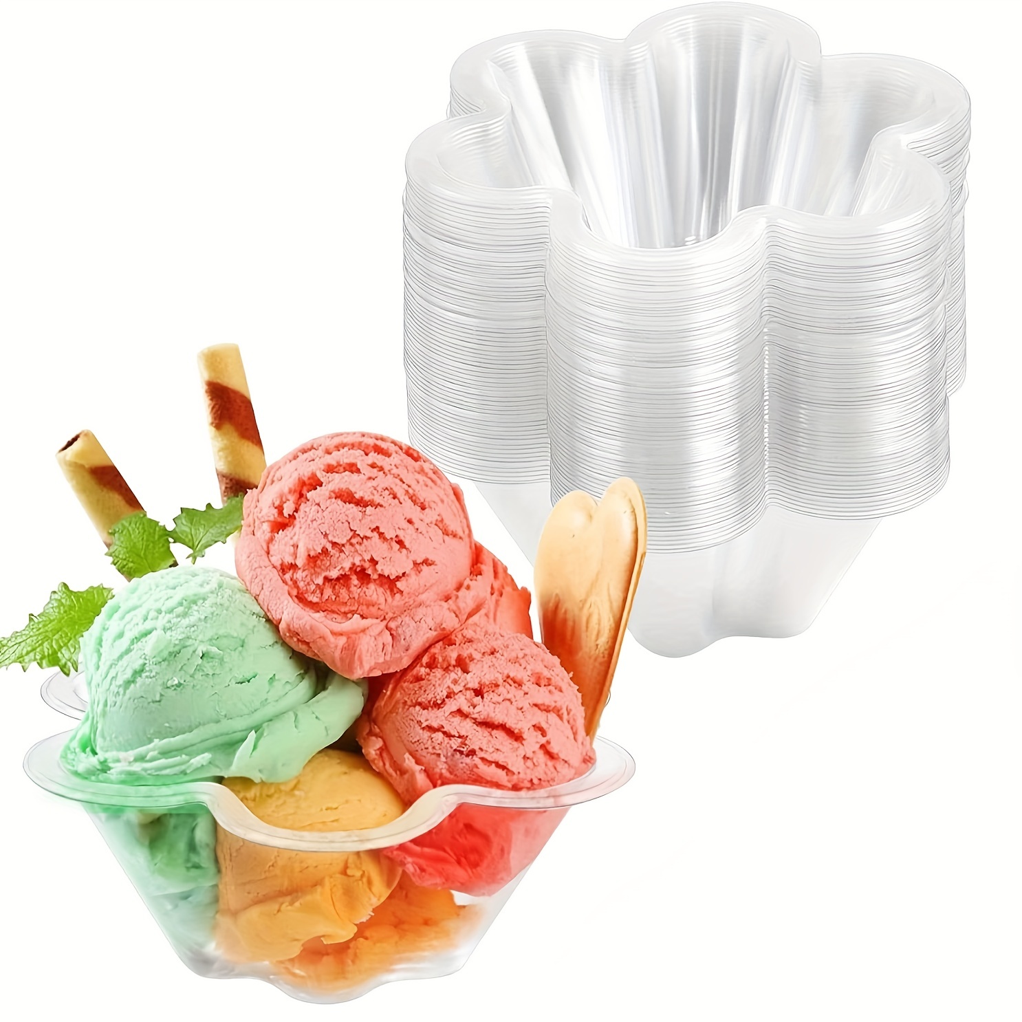 Fun Express Ice Cream Plastic Bowls - Party Supplies - 12 Pieces