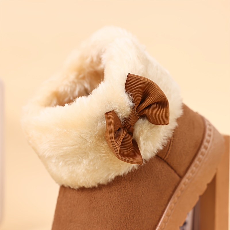 Bottes de mode de Style féerique papillon mignon pour filles, chaussons  courts de marche quotidiens d'hiver pour tout-petits, bottes de neige  chaudes en peluche pour bébé en plein air