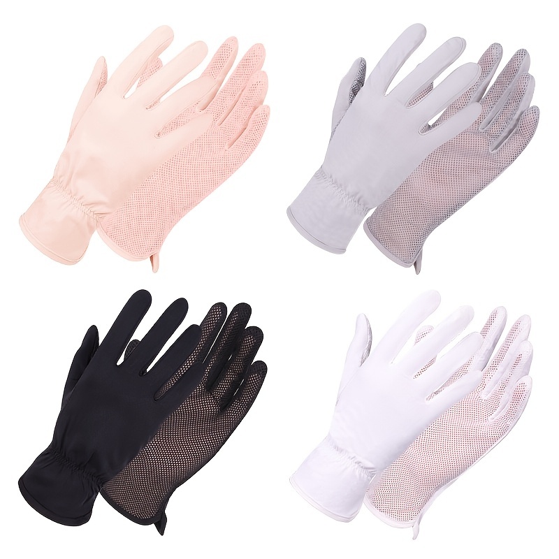 Sun Protection Gloves Upf 50 Mesh Driving Cycling Gloves - Temu