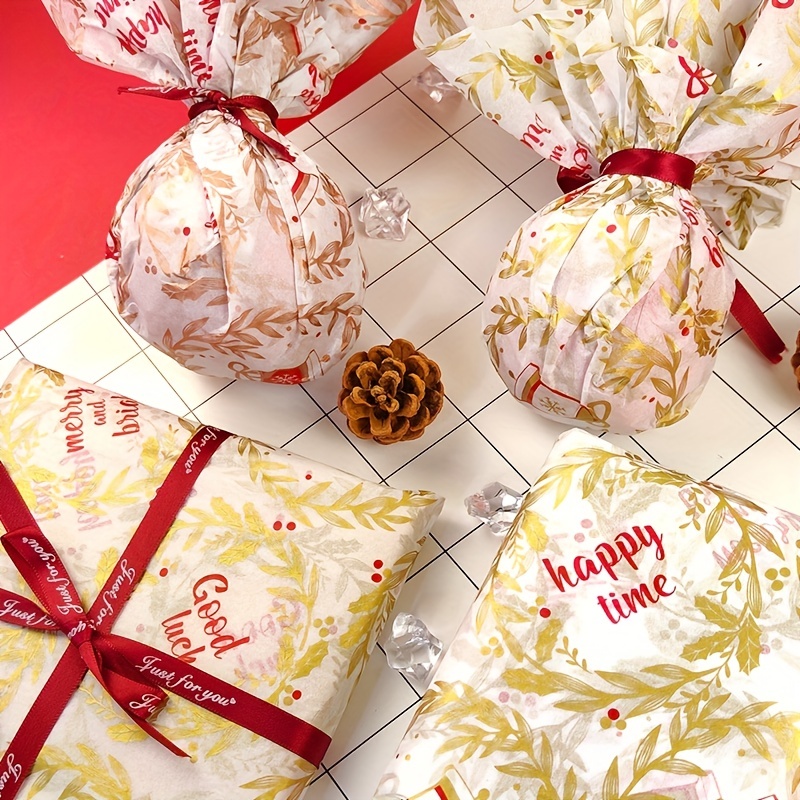 Christmas Wreaths Tissue Paper Craft Paper Diy Gift - Temu