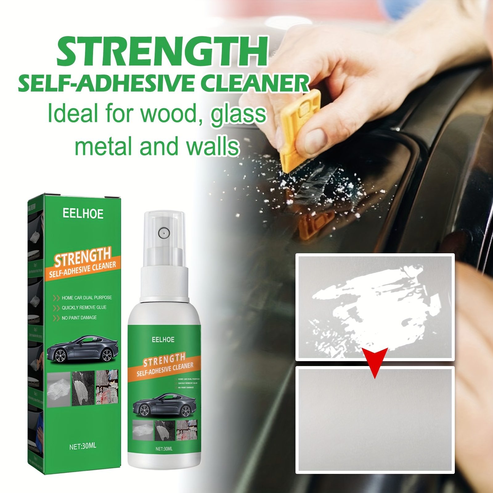 Cubicseven Car Adhesive Remover Quick Sticky Residue Cleaner Glass Wall  Sticker Label Glue Cleaning Spray for Car Wash Care - AliExpress