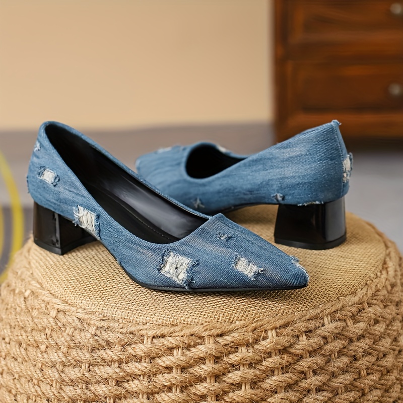 Dark denim clearance heels