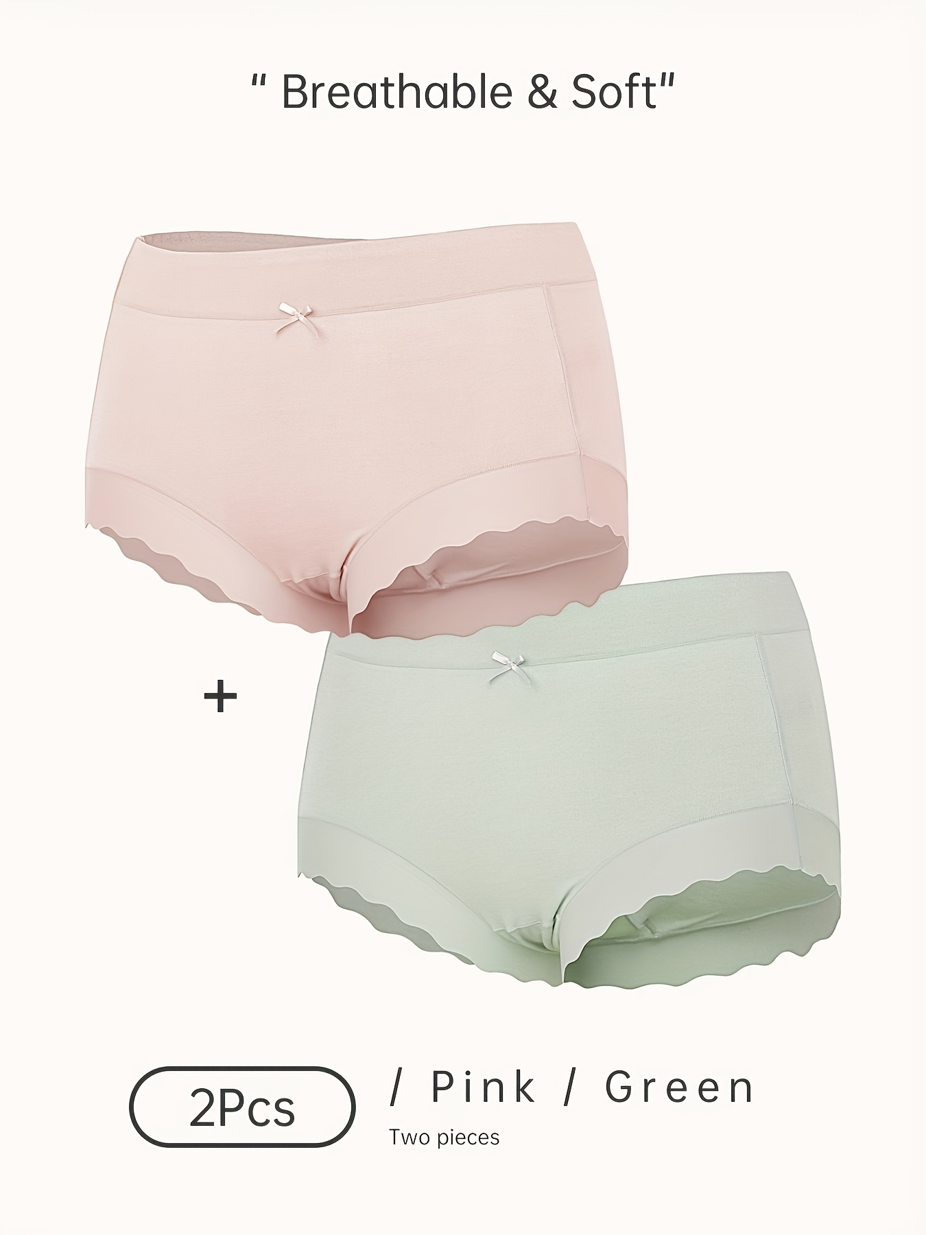 Plus Size Simple Panties Set Women's Plus Seamless Contrast - Temu Canada