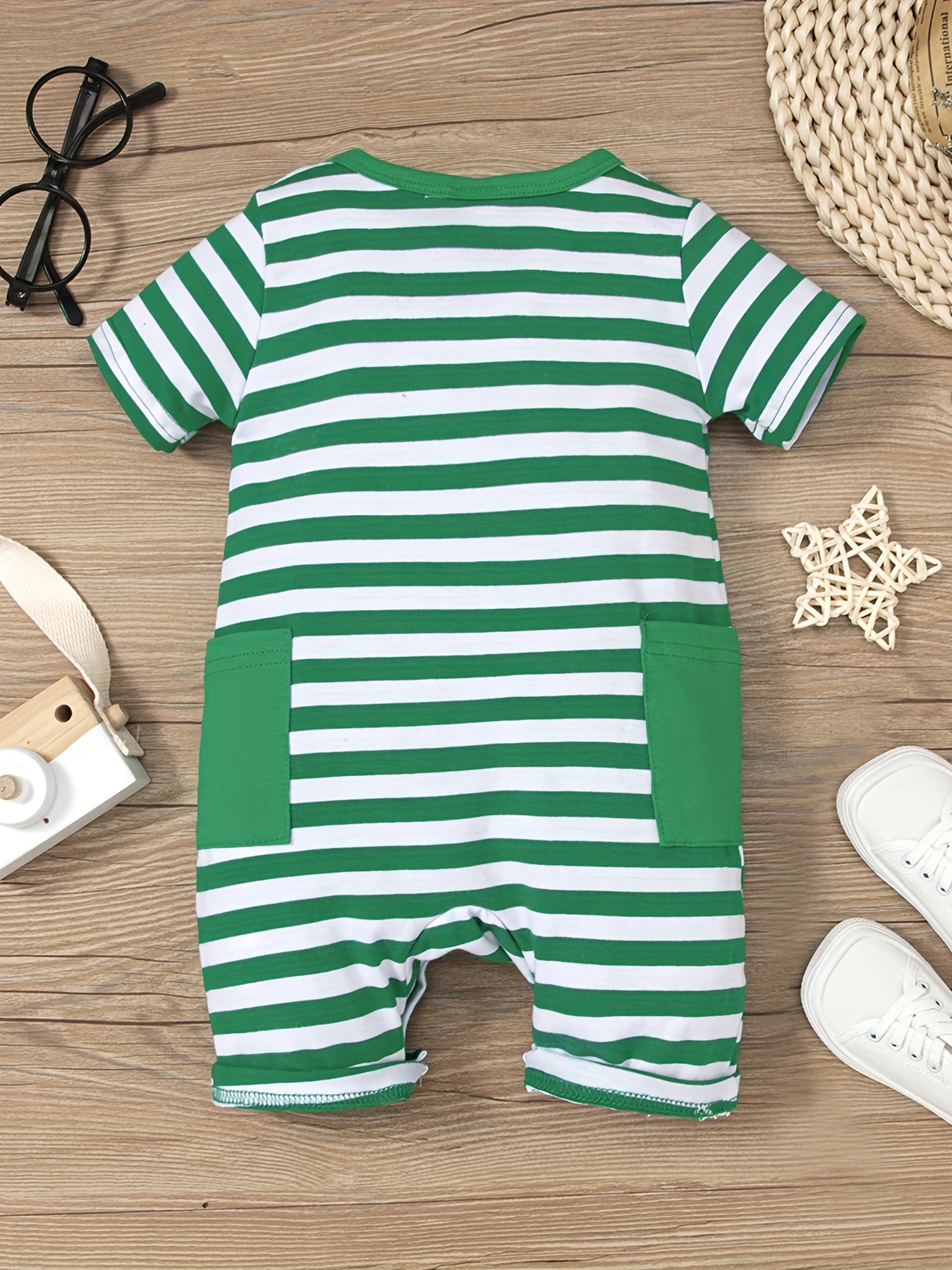 Infant Toddler Boys Flag Printed Romper, Casual Cotton Casual Fashion  Jumpsuit - Temu