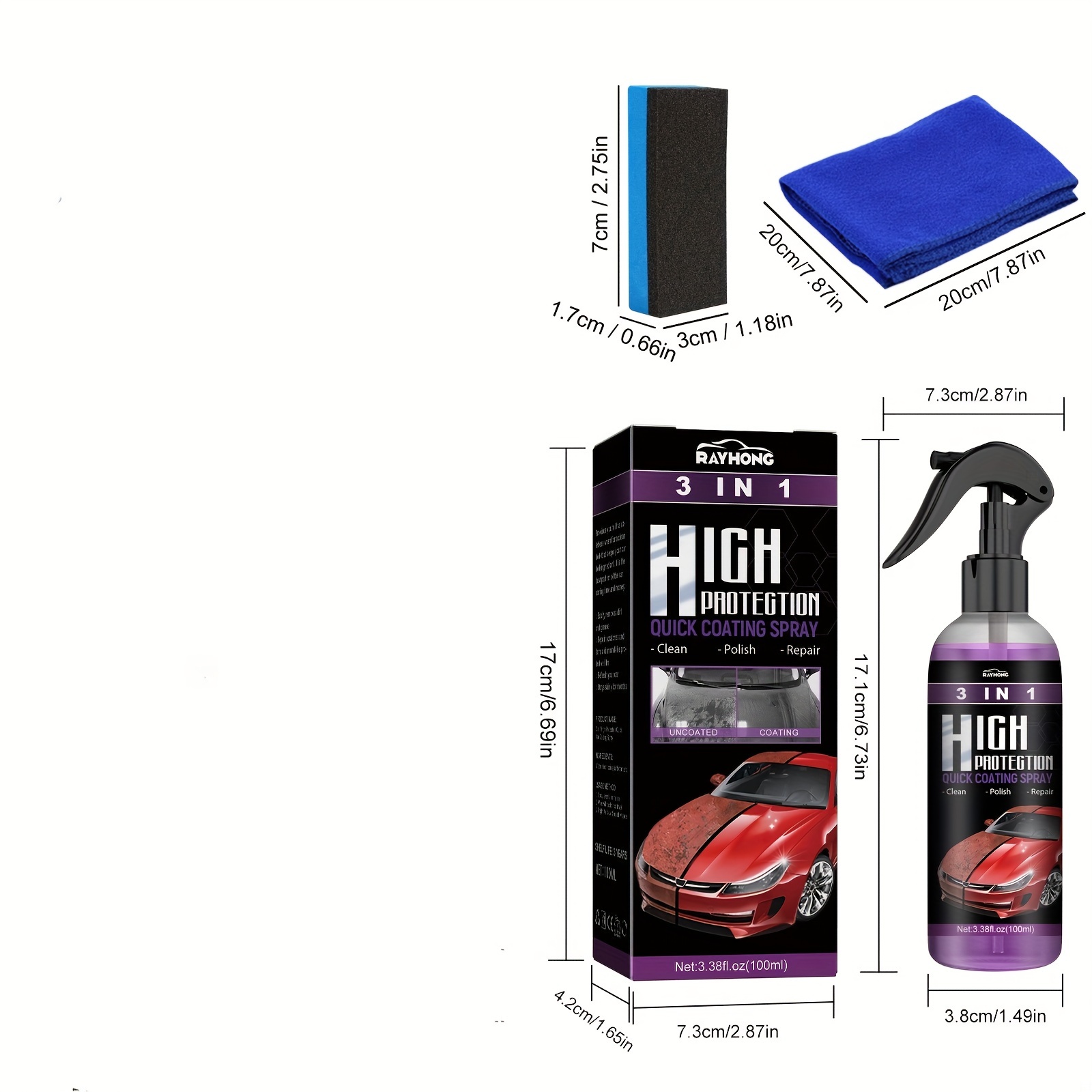 3 In 1 High Protection Fast Auto Paint Spray Self Action - Temu