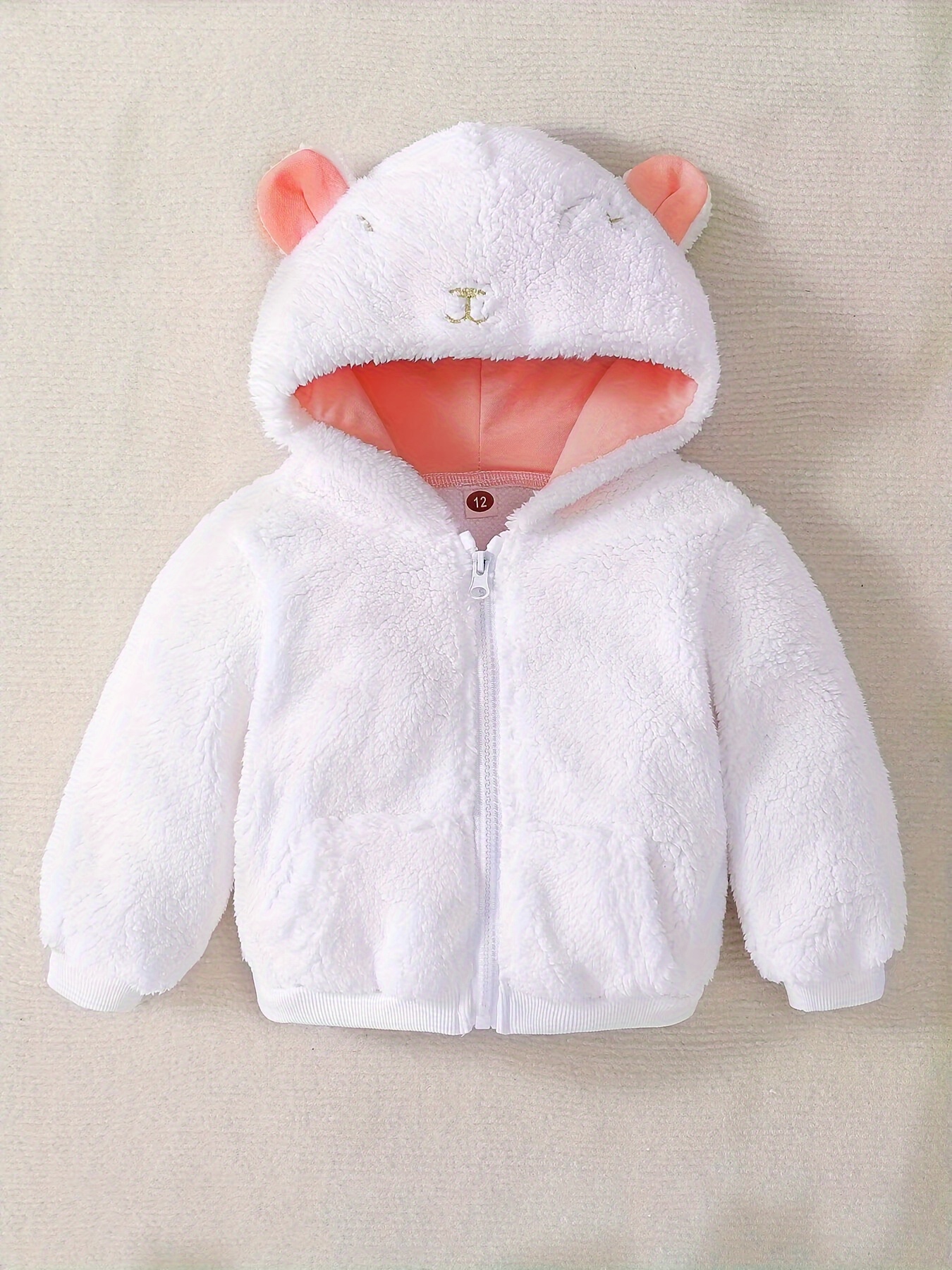 Warm Fleece Cute Bear Shape Jacket For Baby Boys And Girls, Kids